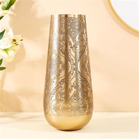 Buy Austin Metal Embossed Vase from Home Centre at just INR 1799.0