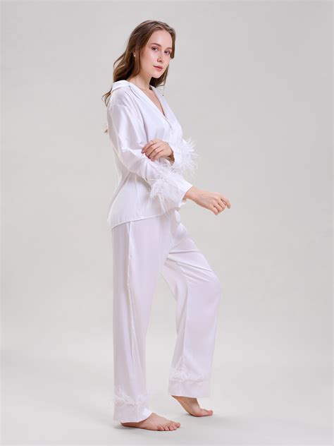 PEARL WHITE FEATHER NIGHTSUIT – Mysthelle