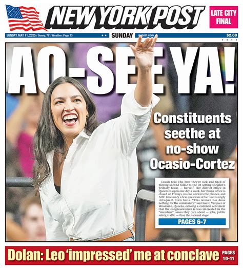 New York Post Cover for May 11, 2025 | New York Post
