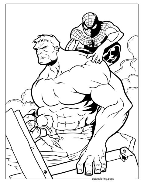Spider Man And Hulk Coloring Pages