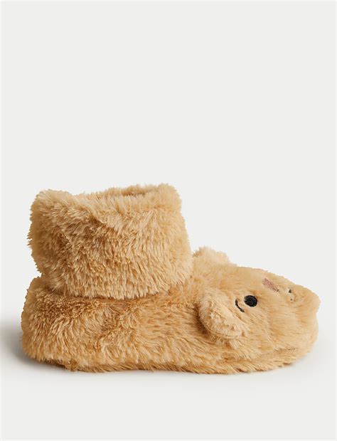 Buy Faux Fur Spencer Bear™ Thermal Slipper Socks at Marks & Spencer