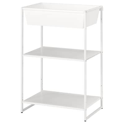 JOSTEIN shelving unit with container, in/outdoor/metal white, 61x40x90 ...