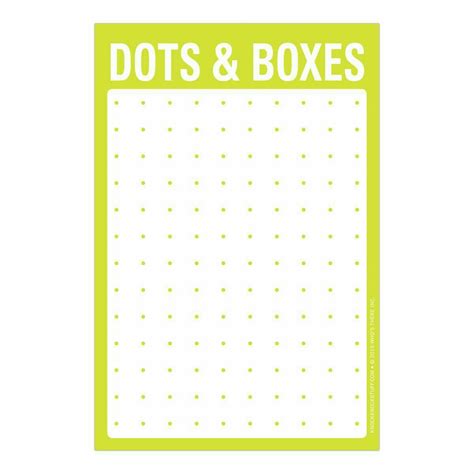 DIY Dots and Boxes Printable