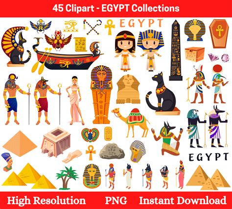 Egypt Clipart Ancient Egypt Clipart Travel Clipart Africa - Etsy