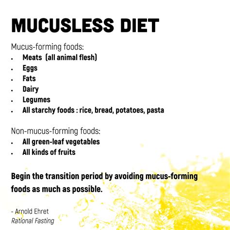 Mucusless Diet: Transition to a Healthier You