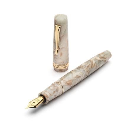 Radius 1934 Settimo Fountain Pen - White Marble GT – Makoba