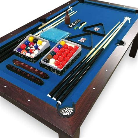 Simbausa SIMBASHOPPING 7 Foot Pool Dining Table Combo Blue India | Ubuy