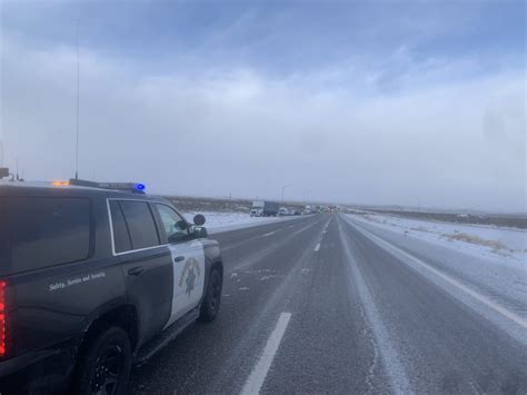 CHP escorting traffic along the I-15 near the CA/NV Stateline after ...