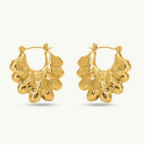 Floral Gold Hoops – PALMONAS