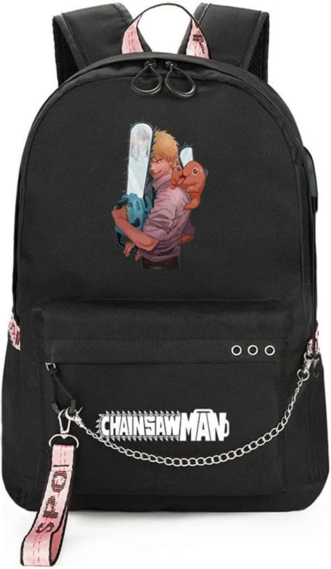 Buy XIXISA 17Inch Chainsaw Man Backpack with USB Charging Port, Anime ...