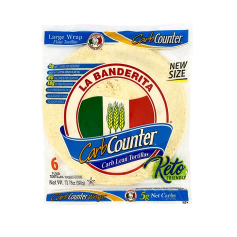 La Banderita Carb Counter 10" Low Carb Tortilla, Keto Friendly (6 each ...
