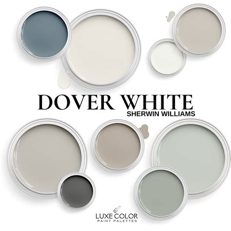 Sherwin williams dover white color palette with complimentary colors ...