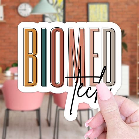 Biomed Tech Sticker Decal Gift, Biomedical Technician Laptop Water Bottle Sticker Gift, Biomed ...