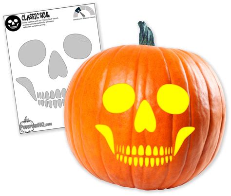 Skull Pumpkin Stencils