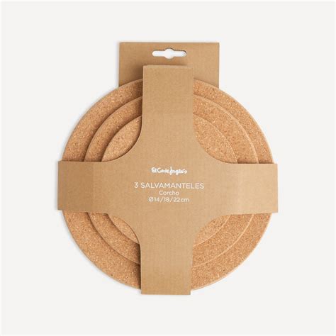 Set 3 salvamanteles redondos de corcho El Corte Inglés · El Corte ...