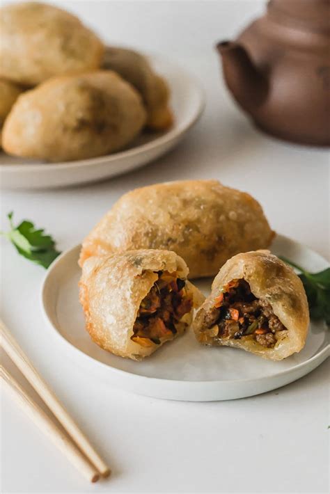 Ham Sui Gok 咸水角 (Fried Glutinous Rice Dumplings) | Sift & Simmer