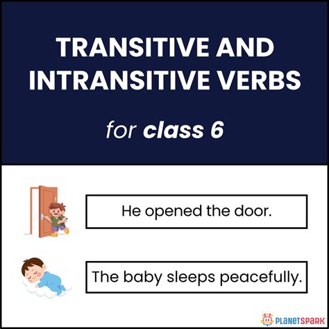 Class 6 Grammar Worksheet on Transitive and Intransitive Verbs ...