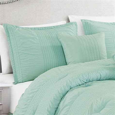 7-Piece Mariah Blue Comforter Set, Queen