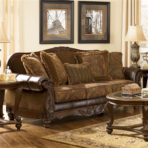 Ashley Signature Design Fresco DuraBlend - Antique 6310038 Traditional ...