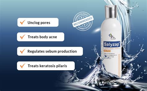 Buy FIXDERMA 2% Salicylic Acid Salyzap Body Wash For Acne,Non Foaming ...