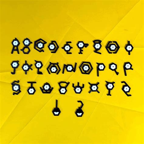 🐉 Unown Alphabet Low Poly Pokemon・ 3D File for 3D printing・Cults