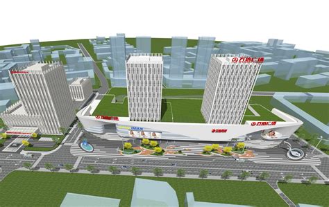 荆州万达广场商业街景观SU模型 | 铅笔汇-高品质SU模型交流分享平台