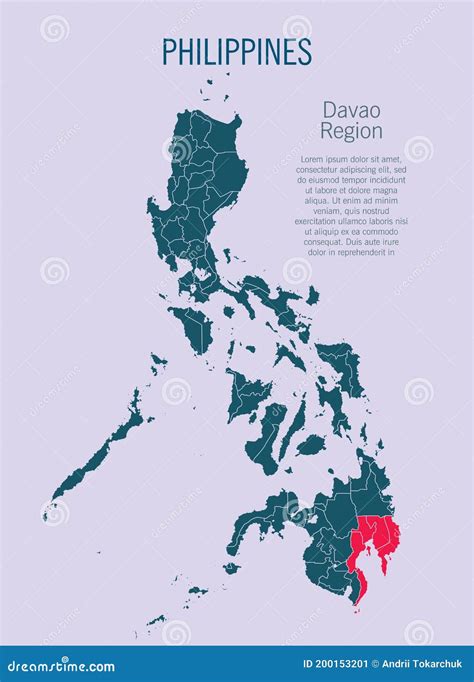 Vector Map Country Philippines Divided on Regions Stock Vector - Illustration of national ...