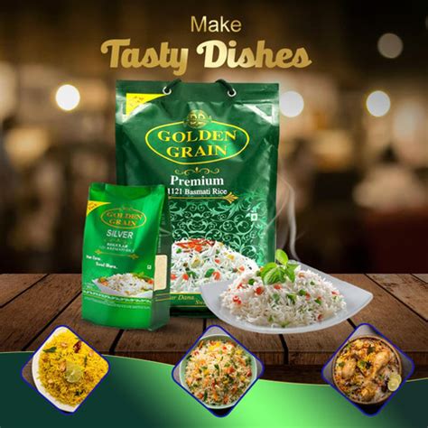 Golden Grain Premium Basmati Rice 5Kg + Silver Regular Basmati Rice 1Kg ...