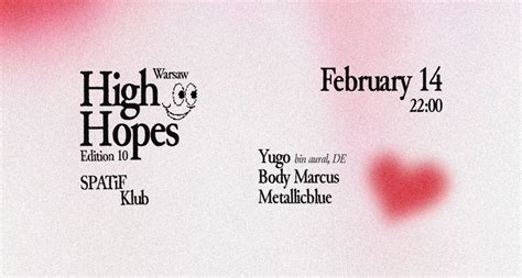 💗HIGH HOPES w./ Yugo[DE], Body Marcus, Metallicblue I SPATiF Klub, Klub ...