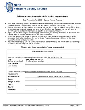 Subject Access Requests Ination Request Doc Template | pdfFiller