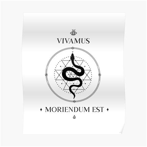 "Latin Quote Vivamus Moriendum Est" Poster for Sale by TheGildedCastle ...