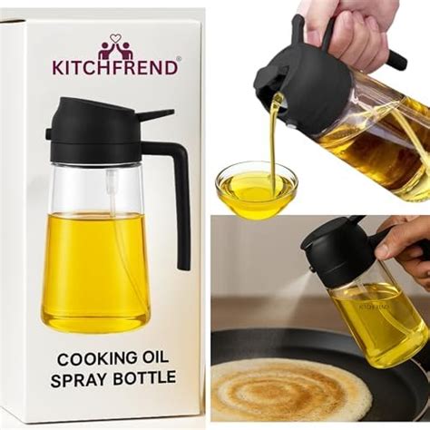 KITCHFREND 2 in 1 Cooking Oil Spray And Dispense Bottle 500ml for Dosa ...