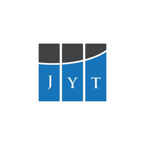 diseño de logotipo de letra jyt sobre fondo blanco. concepto de ...