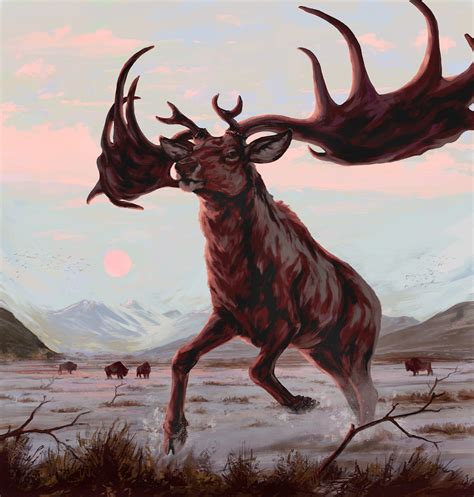 Megaloceros by Karel Cettl on ArtStation | Extinct animals, Irish elk, Animals