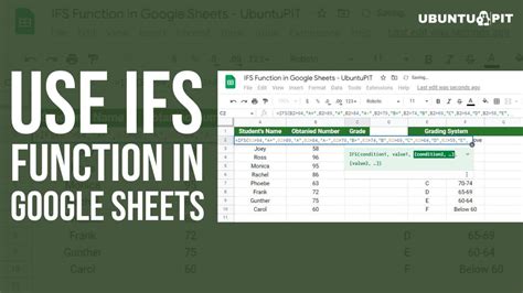 Comment Utiliser La Fonction IFS Dans Google Sheets - Tech Tribune France