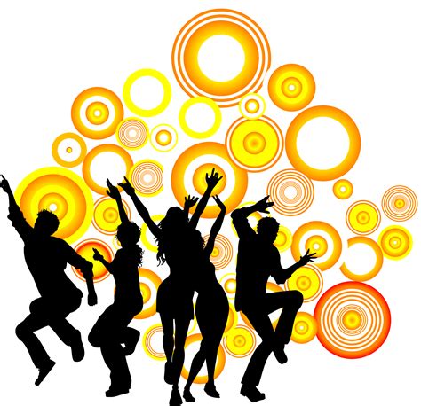 Dance party Silhouette Royalty-free - People circle silhouette background png download - 1704* ...