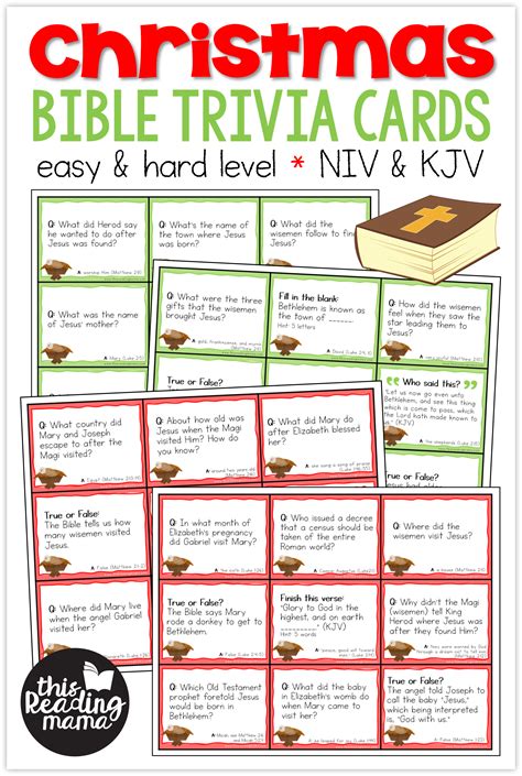 Christmas Bible Trivia Questions And Answers Printable | Rossy Printable