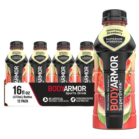 BODYARMOR Bulk Sports Drink, Coconut Watermelon Strawberry, Dye Free ...