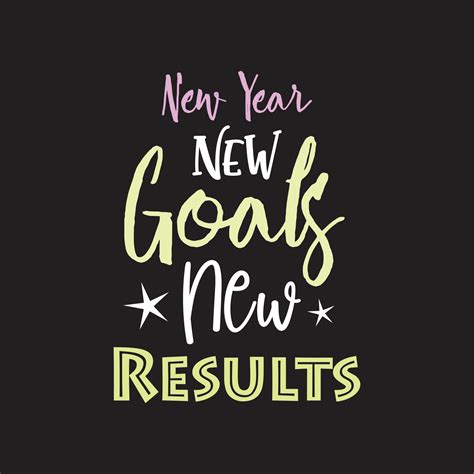 New year new goals new results motivational typography design 14241145 Vector Art at Vecteezy