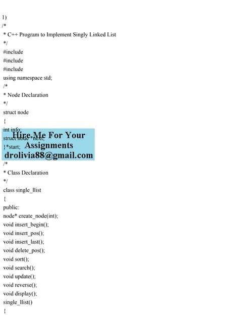 Singly Linked List Program in C 的图像结果