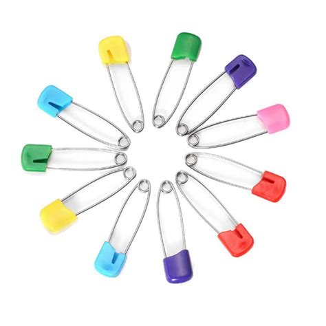 Baby Bucket Assorted Colour Plastic Head Baby Safety Pins | Safety ...