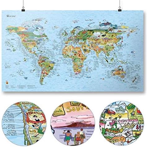 Amazon.in: Buy Surftripmap - The Worldmap of Surfing (Poster) by ...
