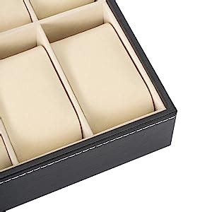 NAXUE Watch Box Organizer, 6 Slot Watch Storage Holder and Display ...