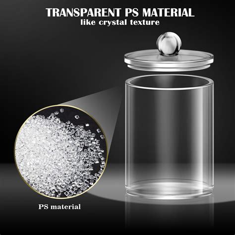 Buy WeGuard 4 Pack Qtip Holder Dispenser Apothecary Jars Bathroom ...