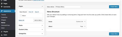 WordPress Menu Tutorial 的图像结果