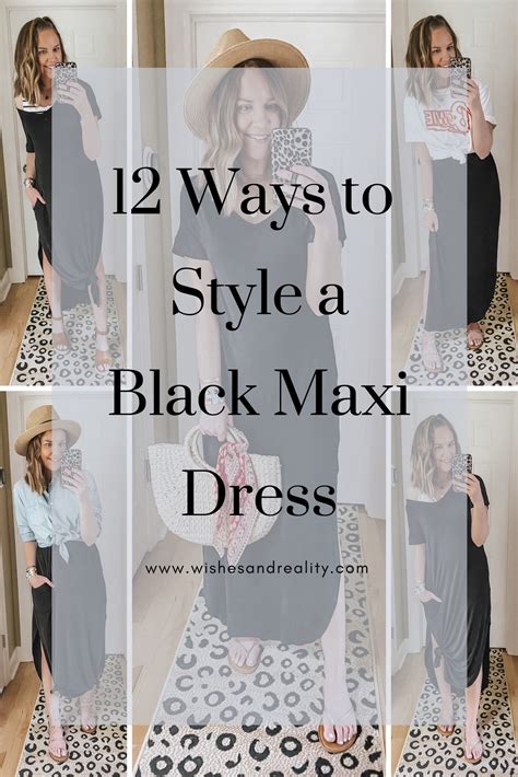 12 Ways to Style a Casual Black Maxi Dress - Wishes & Reality