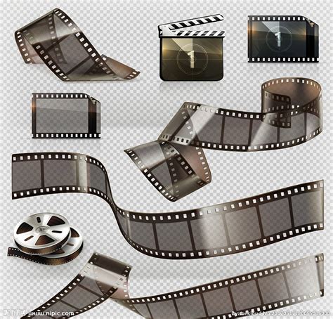 黑色电影卷轴胶卷矢量设计图__广告设计_广告设计_设计图库_昵图网nipic.com