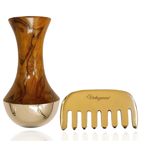 Kansa Wand and Kansa Comb Together - Ayurvedic Skincare – Vintageware