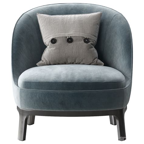 【新品】优梵艺术FIN北欧沙发椅绒布高靠背带扶手客厅简约休闲椅-美间设计