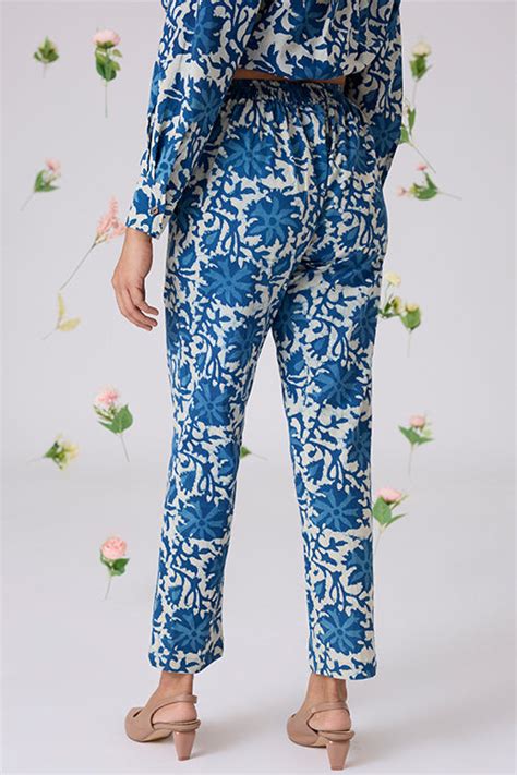 Okhai "Rozana" Handblock Printed Pure Cotton Shirt Pant Set – Okhaistore